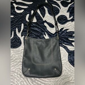 Longchamp Black Leather Shoulder Bag